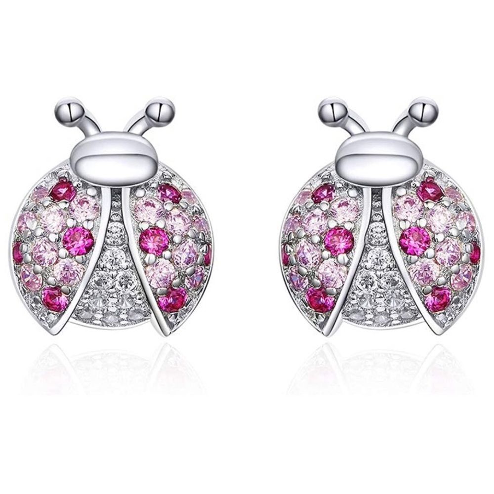 Vintage Sapphire Ladybug Earrings
